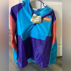 New Nickelodeon hooded windbreaker unisex M